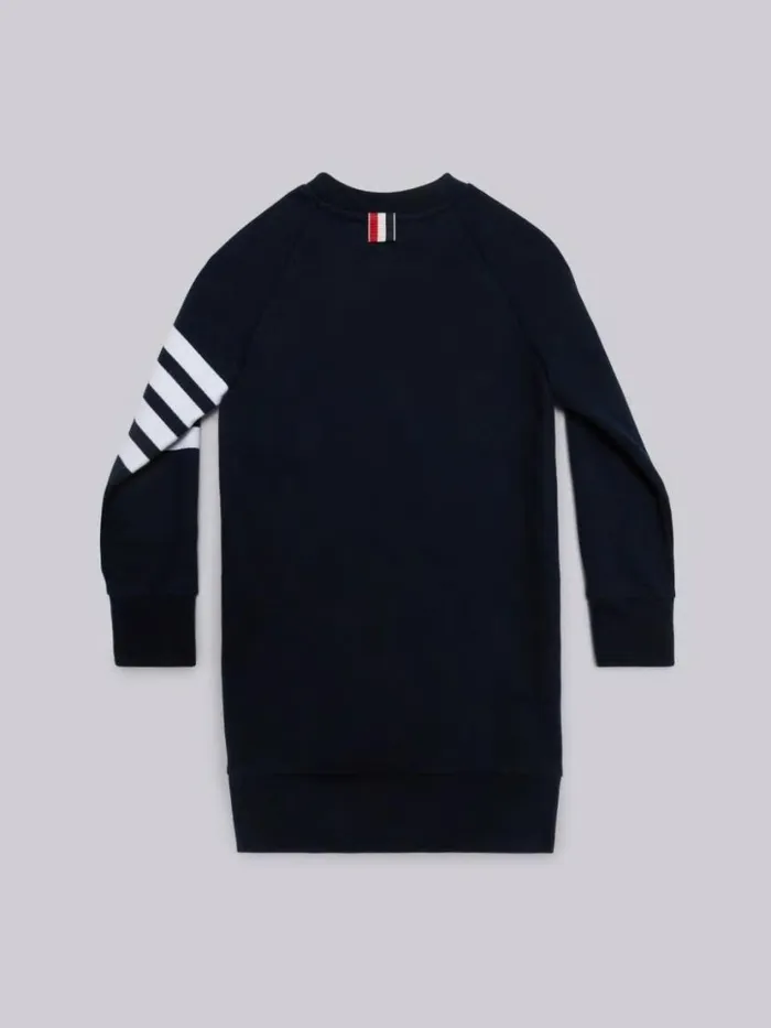 Thom Browne Loopback Engineered 4bar Sweatdress Navy Girls Sweats And Tshirt