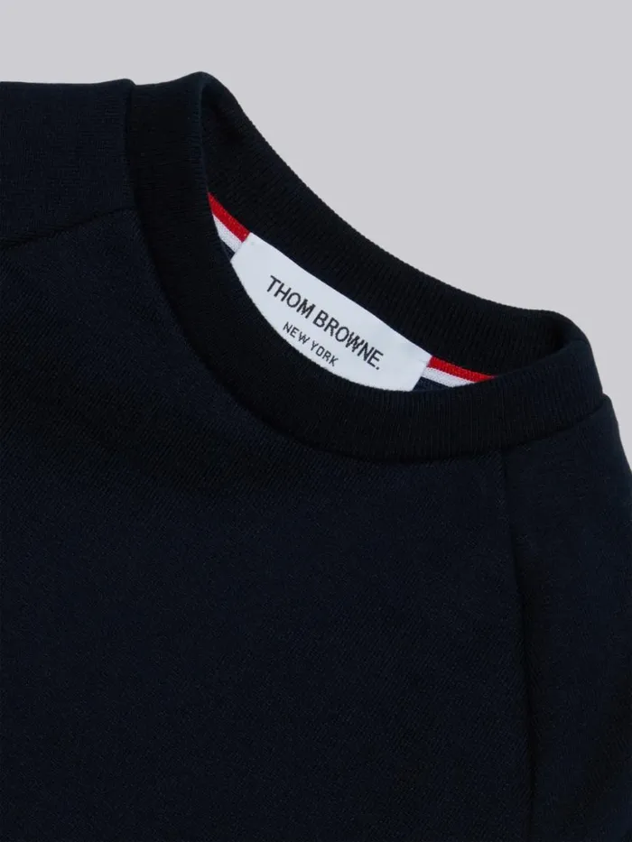 Thom Browne Loopback Engineered 4bar Sweatdress Navy Girls Sweats And Tshirt