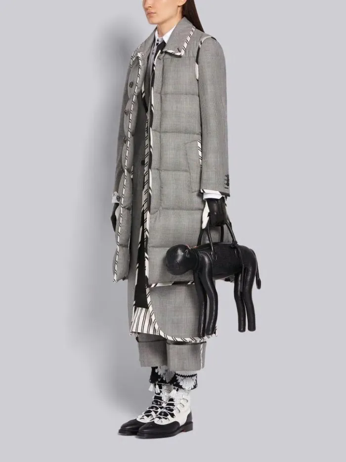 Thom Browne Pebbled Calfskin Monkey Bag Black Men Handbags and Totes