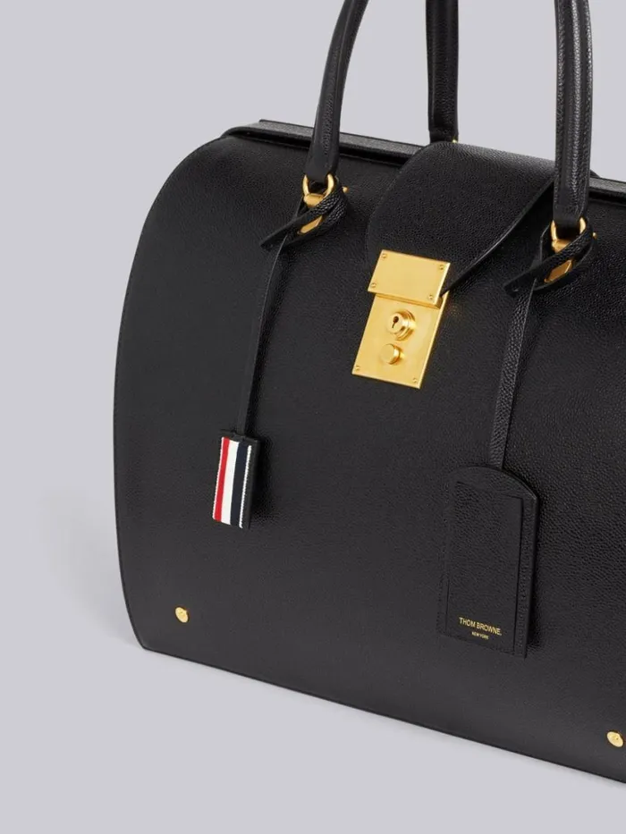 Thom Browne Pebbled Leather Mr Thom Bag Black Men Handbags and Totes Thom Browne Pebbled Leather Mr Thom Bag Black Men Handbags and Totes