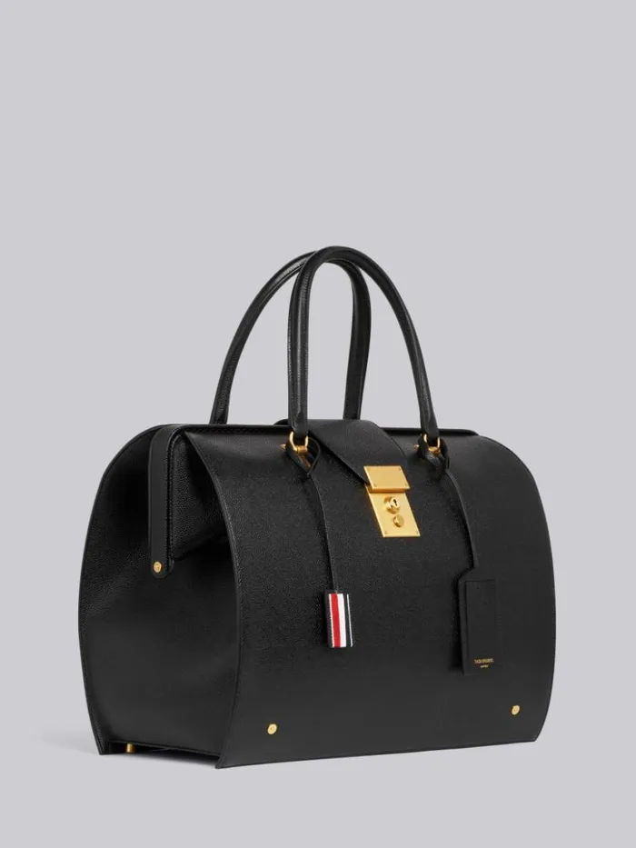 Thom Browne Pebbled Leather Mr Thom Bag Black Men Handbags and Totes Thom Browne Pebbled Leather Mr Thom Bag Black Men Handbags and Totes