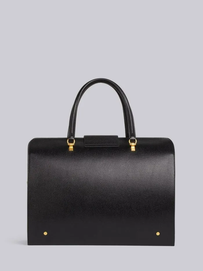 Thom Browne Pebbled Leather Mr Thom Bag Black Men Handbags and Totes Thom Browne Pebbled Leather Mr Thom Bag Black Men Handbags and Totes