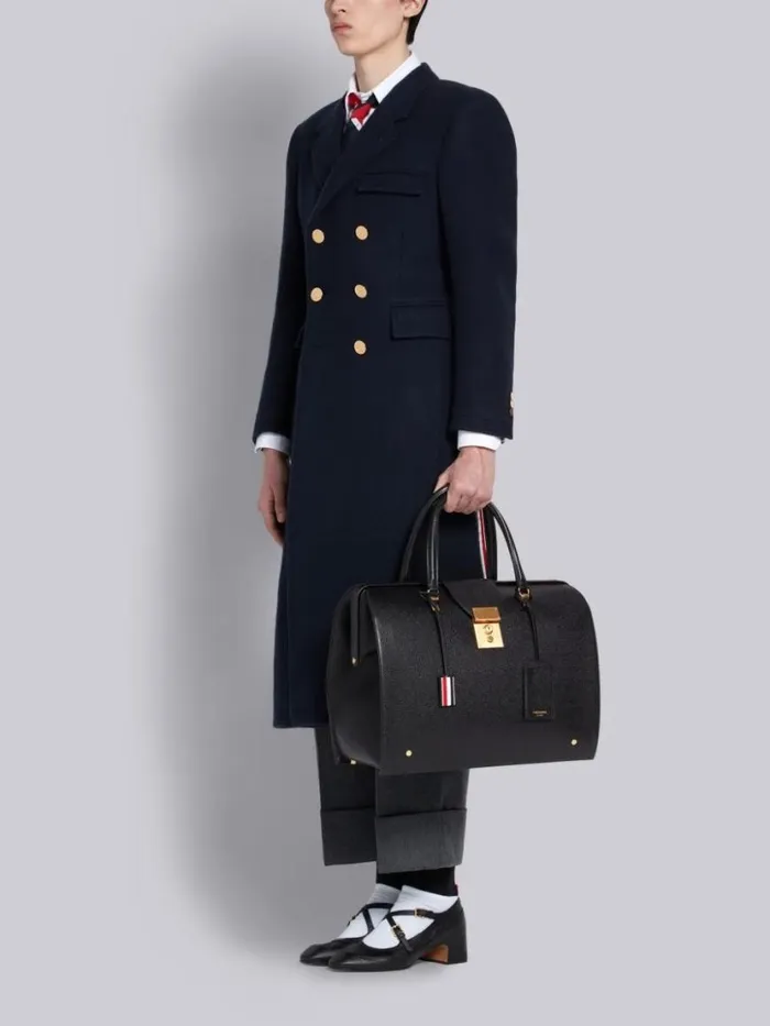 Thom Browne Pebbled Leather Mr Thom Bag Black Men Handbags and Totes Thom Browne Pebbled Leather Mr Thom Bag Black Men Handbags and Totes
