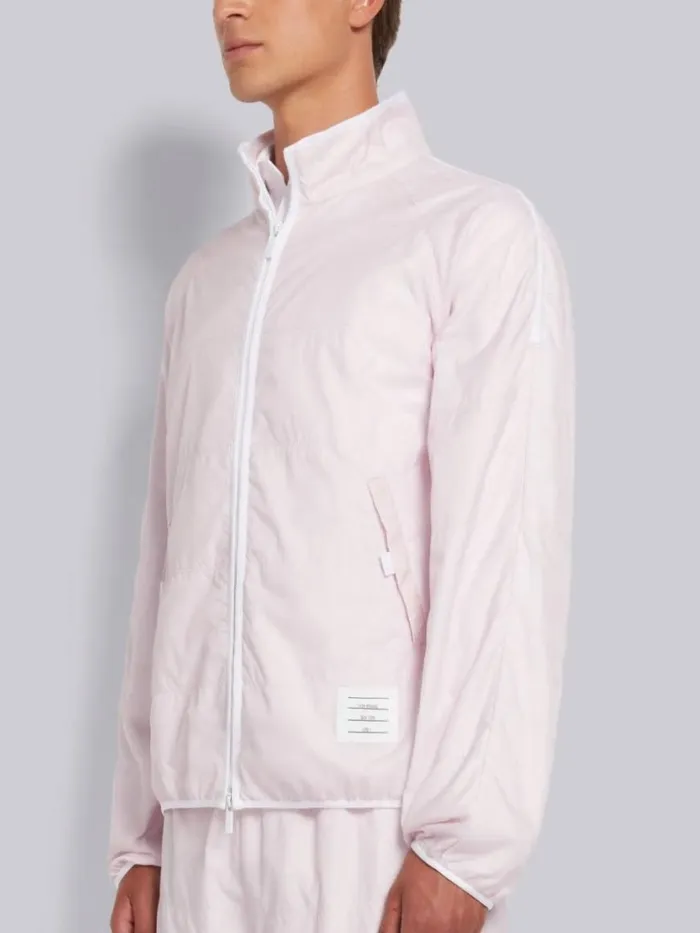 Thom Browne Quilted Ripstop Jersey Lining Track Jacket Light Pink Men Sweats