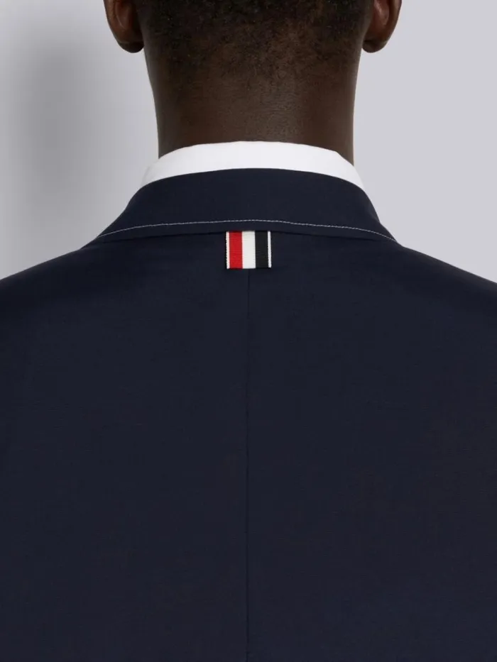 Thom Browne Typewriter Cloth High Armhole Sport Coat Navy Men Jackets and Suiting
