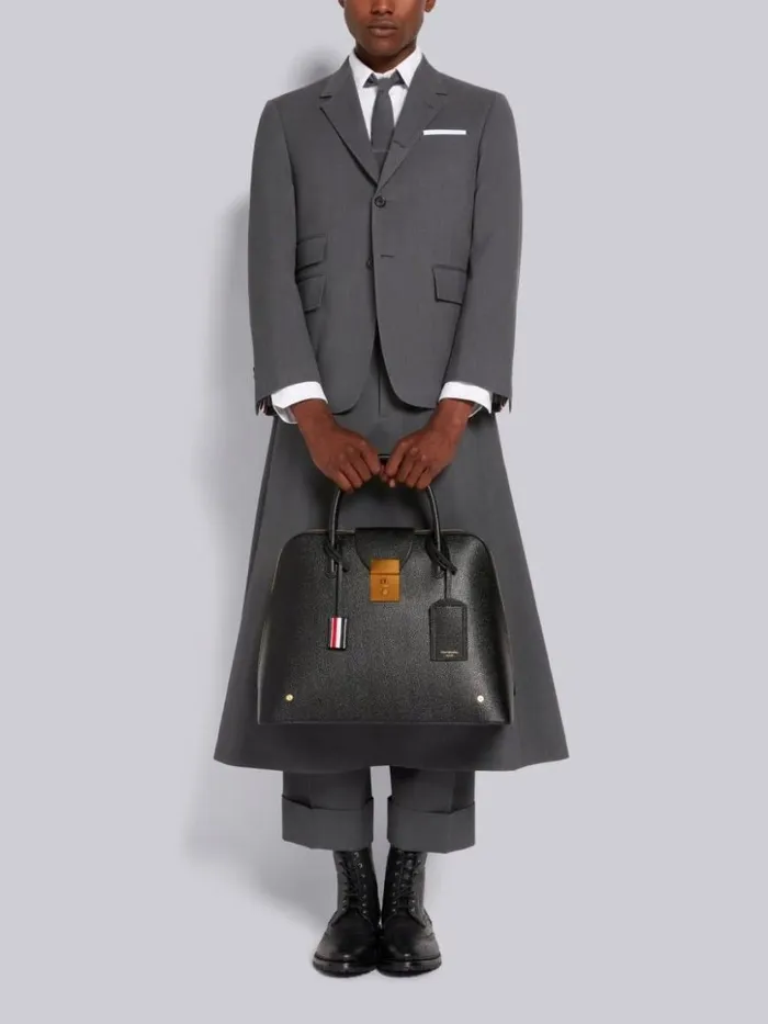 Thom Browne Wool Pique Suiting Single Vent Jacket Medium Grey Men Jackets and Suiting