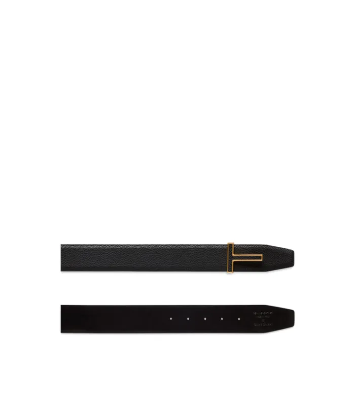 Tom Ford Belts GRAIN LEATHER INSERT BUCKLE T BELT 8211 Men Tom Ford Belts GRAIN LEATHER INSERT BUCKLE T BELT 8211 Men