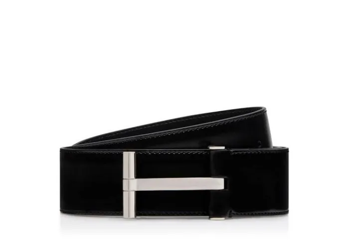 Tom Ford Belts SMOOTH LEATHER T BELT Black 8211 Men