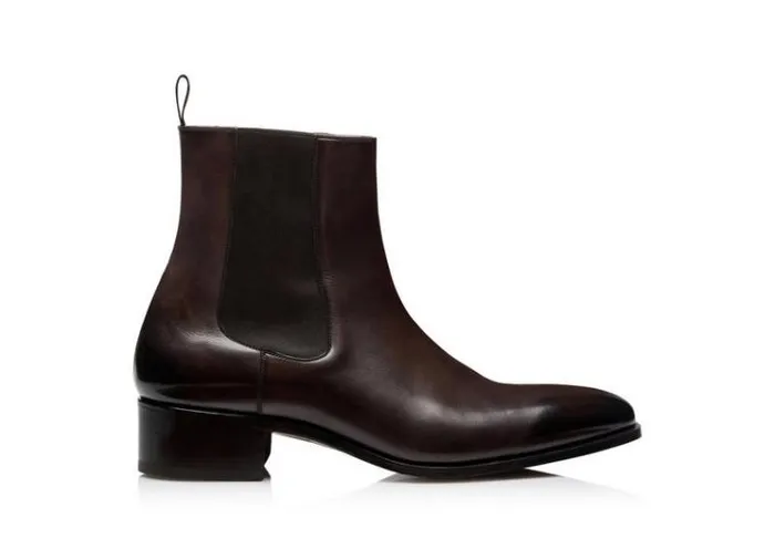Tom Ford Boots BURNISHED LEATHER ALEC CHELSEA BOOT 8211 Men