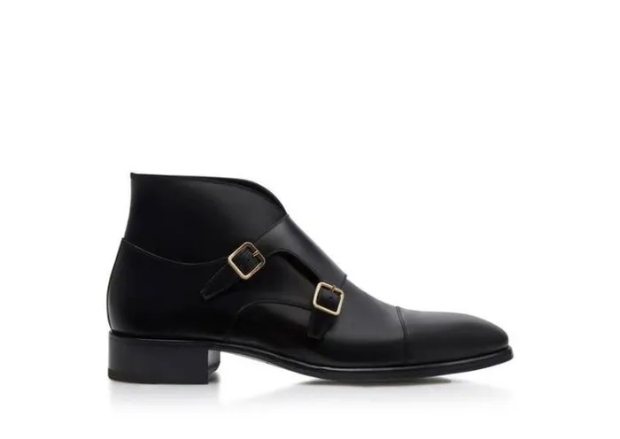 Tom Ford Boots ELKAN DOUBLE MONK STRAP BOOT Black 8211 Men