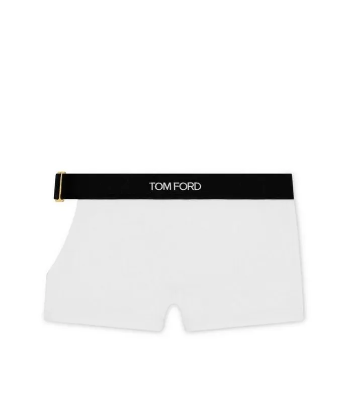 Tom Ford Bottoms MODAL SIGNATURE CUTOUT BOXERS White 8211 Women