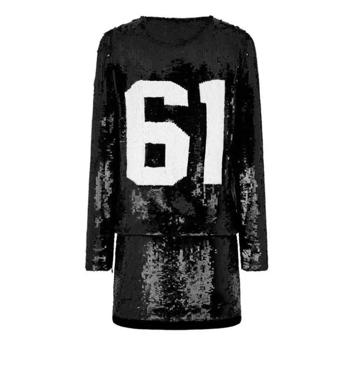 Tom Ford Dresses ALL OVER SEQUINS TSHIRT MINI DRESS Blackwhite 8211 Women Tom Ford Dresses ALL OVER SEQUINS TSHIRT MINI DRESS Blackwhite 8211 Women