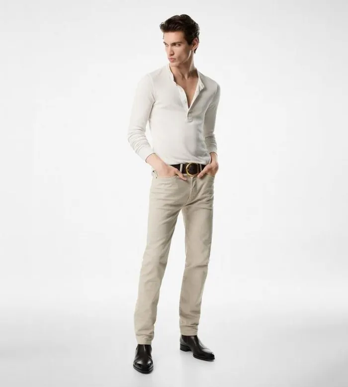 Tom Ford Jeans TWILL STANDARD FIT DENIM Stone 8211 Men Tom Ford Jeans TWILL STANDARD FIT DENIM Stone 8211 Men