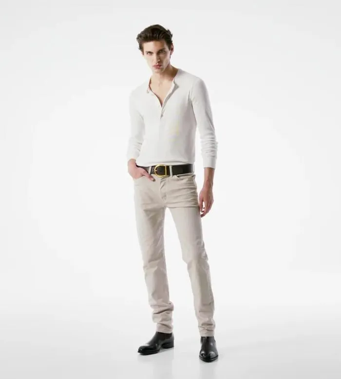 Tom Ford Jeans TWILL STANDARD FIT DENIM Stone 8211 Men Tom Ford Jeans TWILL STANDARD FIT DENIM Stone 8211 Men