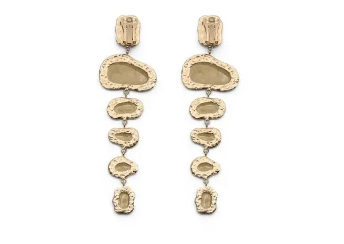 Tom Ford Jewelry BRASS AND PLEXIGLASS MIRROR EARRINGS Pale Gold 8211 Women Tom Ford Jewelry BRASS AND PLEXIGLASS MIRROR EARRINGS Pale Gold 8211 Women
