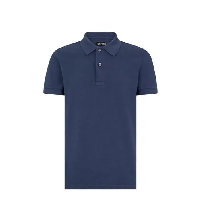 Tom Ford Knitwear TENNIS PIQUET POLO Navy 8211 Men