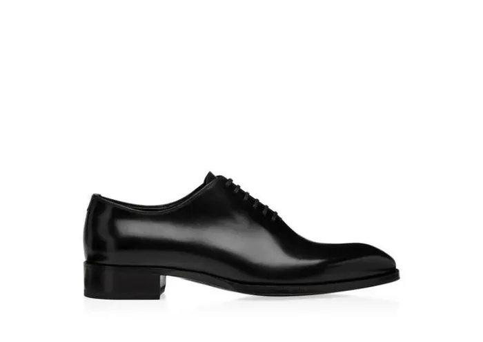 Tom Ford Laceups BURNISHED LEATHER ELKAN LACE UP Black 8211 Men
