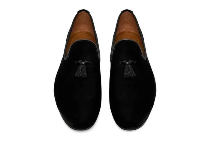 Tom Ford Loafers VELVET NICOLAS TASSEL SLIPPER Black 8211 Men Tom Ford Loafers VELVET NICOLAS TASSEL SLIPPER Black 8211 Men