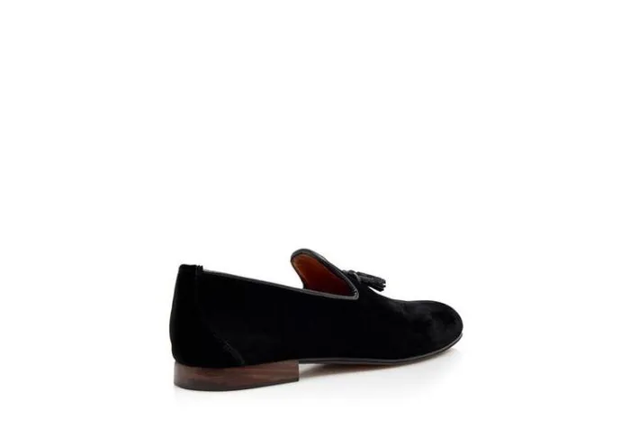Tom Ford Loafers VELVET NICOLAS TASSEL SLIPPER Black 8211 Men Tom Ford Loafers VELVET NICOLAS TASSEL SLIPPER Black 8211 Men