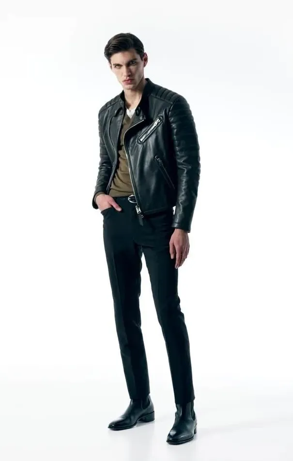 Tom Ford Outerwear LEATHER ICON BIKER Black 8211 Men Tom Ford Outerwear LEATHER ICON BIKER Black 8211 Men