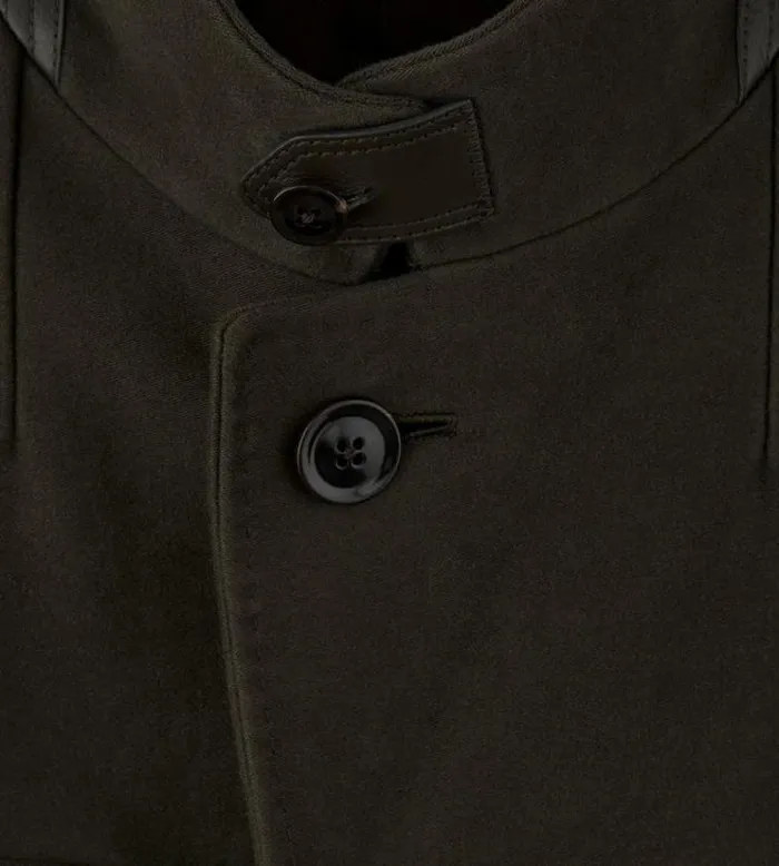 Tom Ford Outerwear MOLESKIN MILITARY JACKET Cypress 8211 Men Tom Ford Outerwear MOLESKIN MILITARY JACKET Cypress 8211 Men