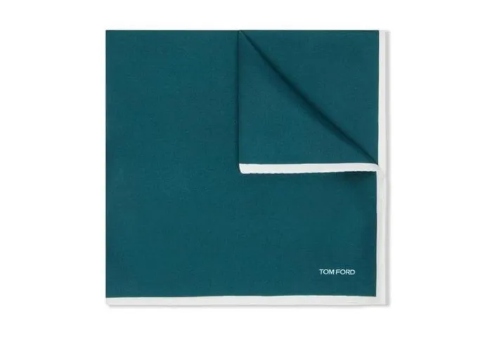 Tom Ford Pocket Squares SILK POCKET SQUARE Peacock 8211 Men