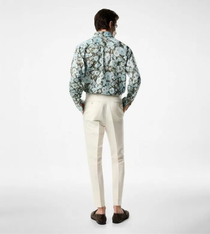 Tom Ford Shirts DELICATE FLORAL FLUID FIT SHIRT Blue Green 8211 Men Tom Ford Shirts DELICATE FLORAL FLUID FIT SHIRT Blue Green 8211 Men
