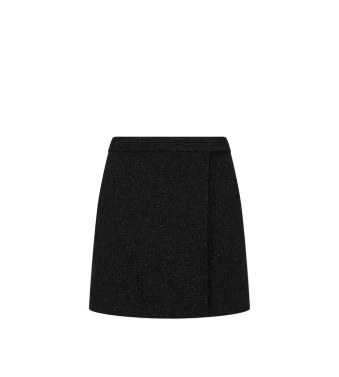 Tom Ford Skirts LUREX SLUB WOOL TWEED MINI SKIRT Black 8211 Women