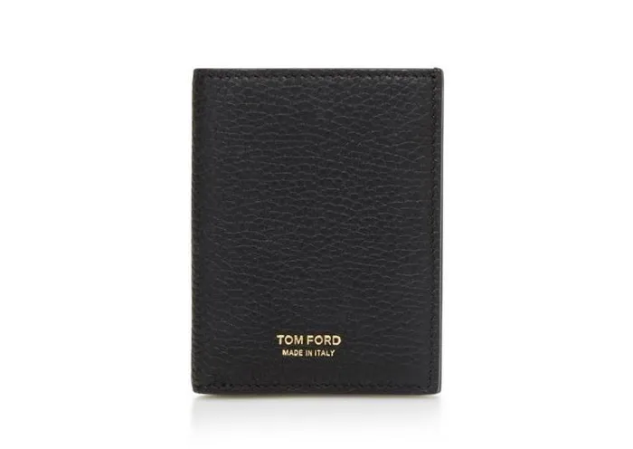 Tom Ford Small Leather Goods GRAIN LEATHER FOLDING CARDHOLDER Black 8211 Men