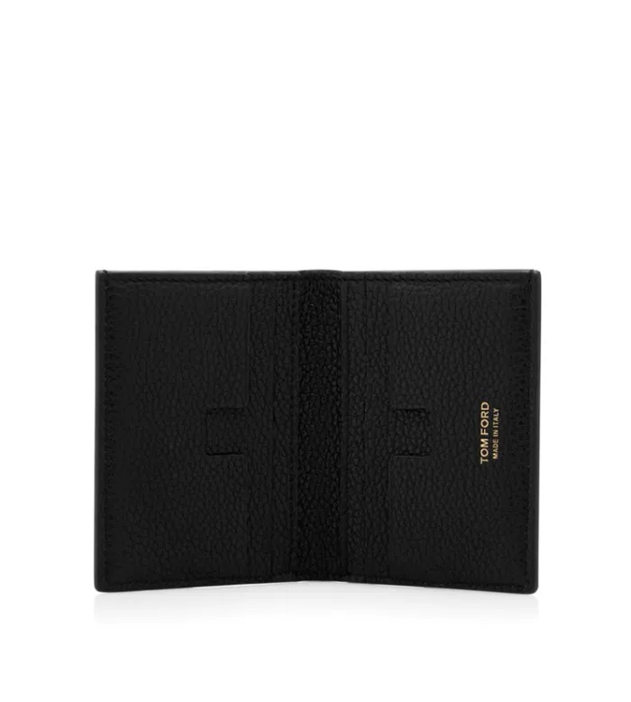 Tom Ford Small Leather Goods GRAIN LEATHER FOLDING CARDHOLDER Black 8211 Men Tom Ford Small Leather Goods GRAIN LEATHER FOLDING CARDHOLDER Black 8211 Men