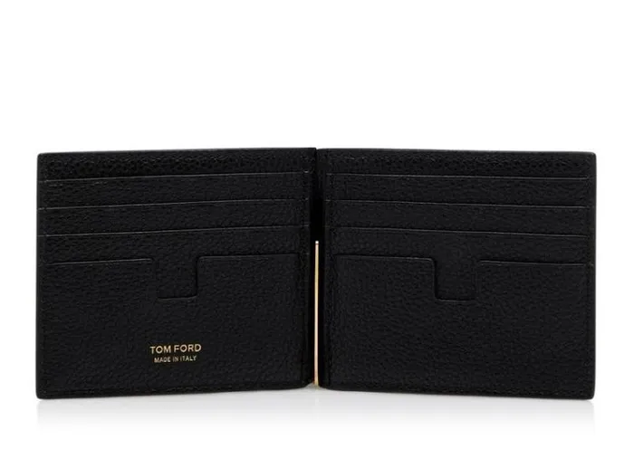 Tom Ford Small Leather Goods GRAIN LEATHER MONEY CLIP WALLET Black 8211 Men Tom Ford Small Leather Goods GRAIN LEATHER MONEY CLIP WALLET Black 8211 Men