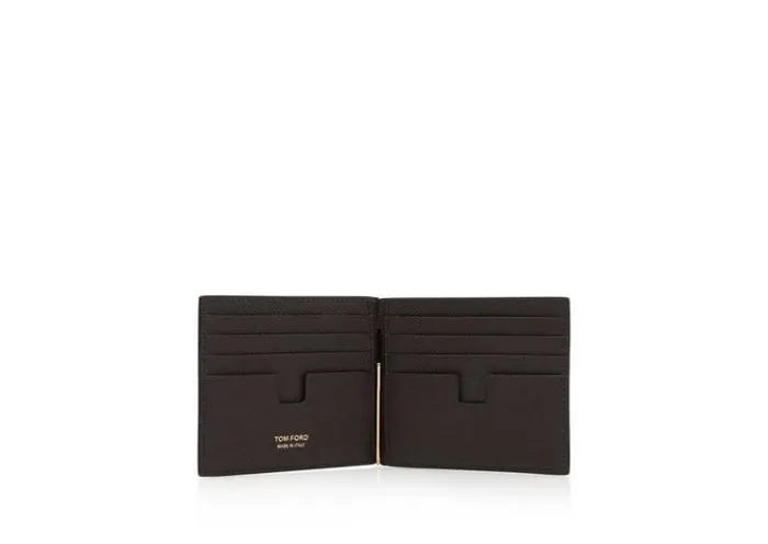 Tom Ford Small Leather Goods SMALL GRAIN LEATHER MONEY CLIP WALLET Brown 8211 Men Tom Ford Small Leather Goods SMALL GRAIN LEATHER MONEY CLIP WALLET Brown 8211 Men