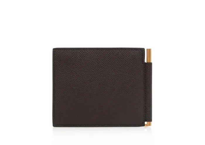 Tom Ford Small Leather Goods SMALL GRAIN LEATHER MONEY CLIP WALLET Brown 8211 Men Tom Ford Small Leather Goods SMALL GRAIN LEATHER MONEY CLIP WALLET Brown 8211 Men