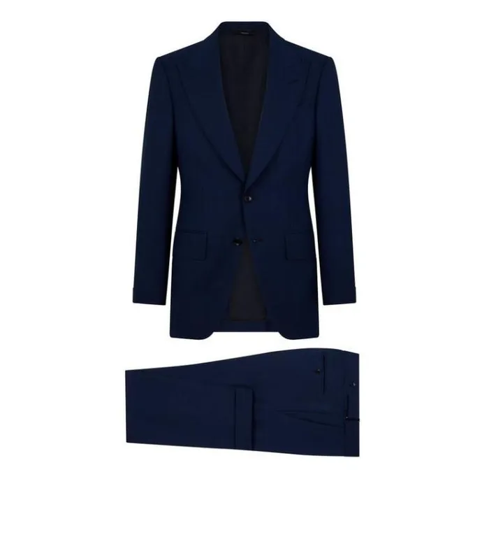 Tom Ford Suits MICRO HOPSACK O039CONNOR SUIT Ink Blue 8211 Men