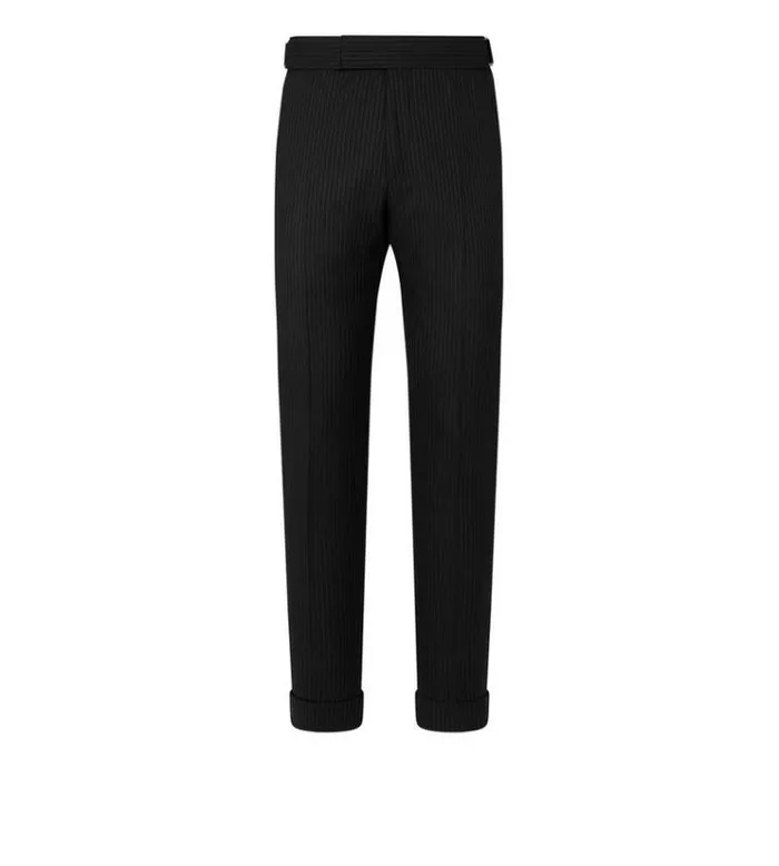 Tom Ford Suits PINSTRIPE STRETCH PANAMA ATTICUS SUIT Black 8211 Men Tom Ford Suits PINSTRIPE STRETCH PANAMA ATTICUS SUIT Black 8211 Men