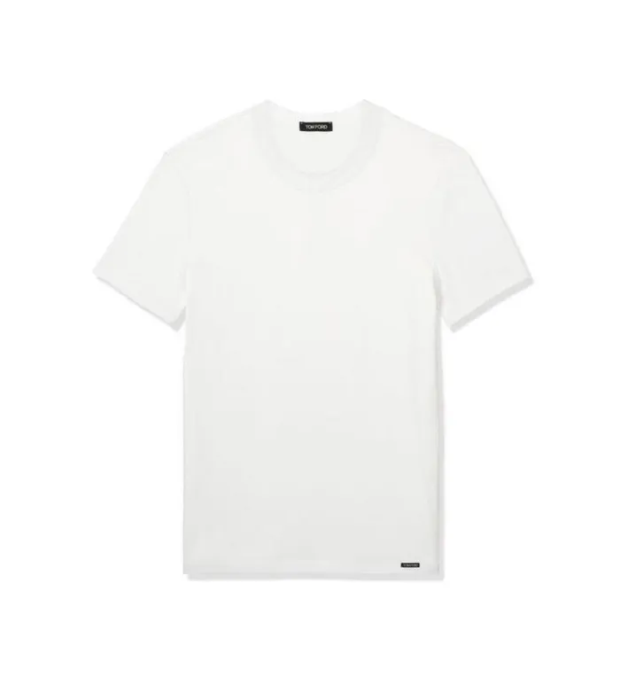 Tom Ford TSHIRTS COTTON CREWNECK TSHIRT White 8211 Men