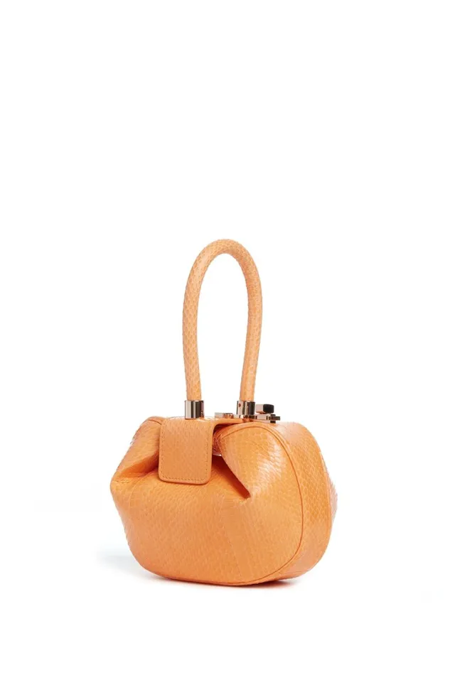 Top Handles Women Gabriela Hearst Demi Bag In Fluorescent Orange Snakeskin