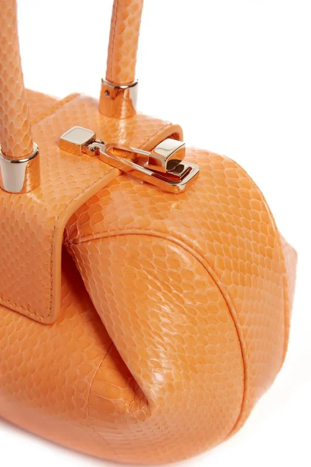 Top Handles Women Gabriela Hearst Demi Bag In Fluorescent Orange Snakeskin