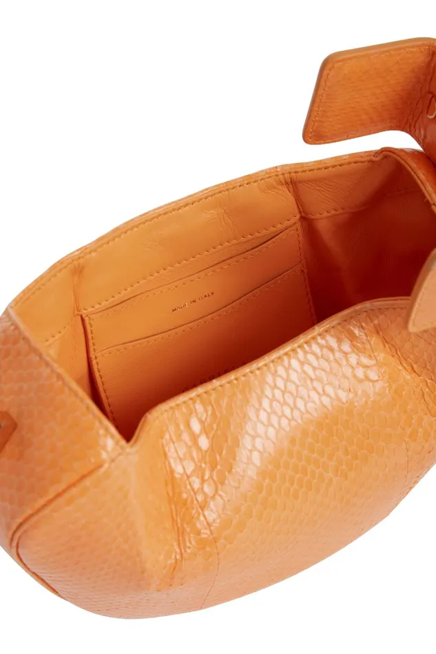 Top Handles Women Gabriela Hearst Demi Bag In Fluorescent Orange Snakeskin