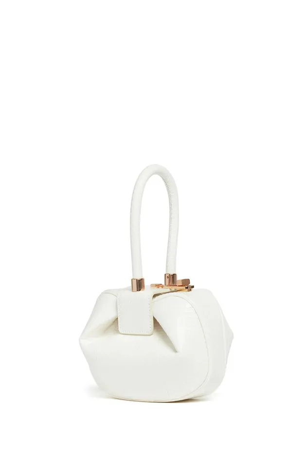 Top Handles Women Gabriela Hearst Demi Bag In Ivory Snakeskin