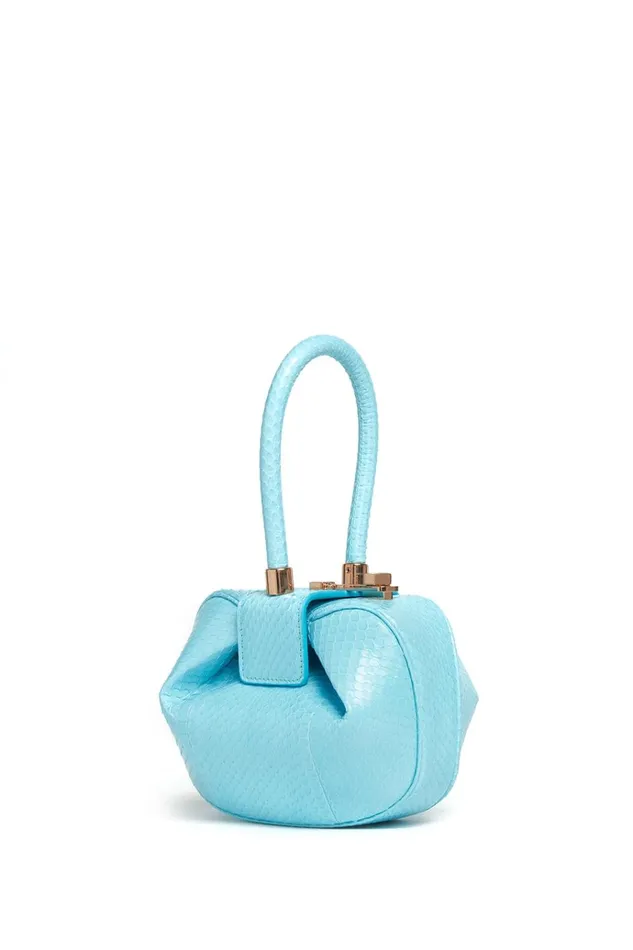 Top Handles Women Gabriela Hearst Demi Bag In Pale Blue Snakeskin