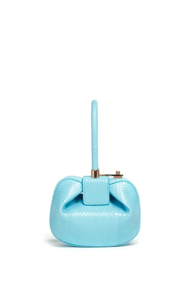 Top Handles Women Gabriela Hearst Demi Bag In Pale Blue Snakeskin