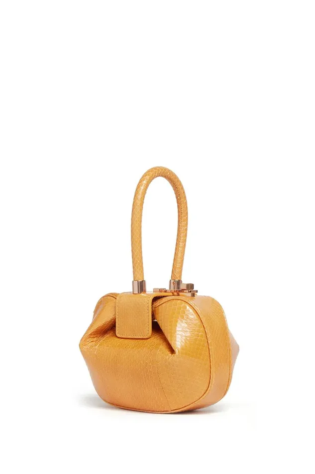 Top Handles Women Gabriela Hearst Demi Bag In Saffron Snakeskin