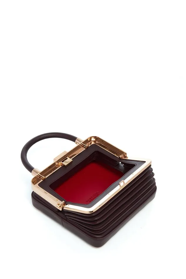Top Handles Women Gabriela Hearst Small Diana Bag In Bordeaux Nappa Leather
