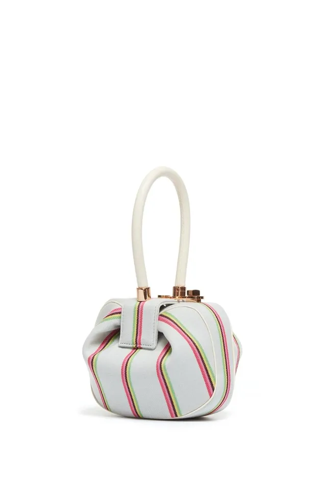 Top Handles Women Gabriela Hearst Striped Demi Bag In Ivory Wool