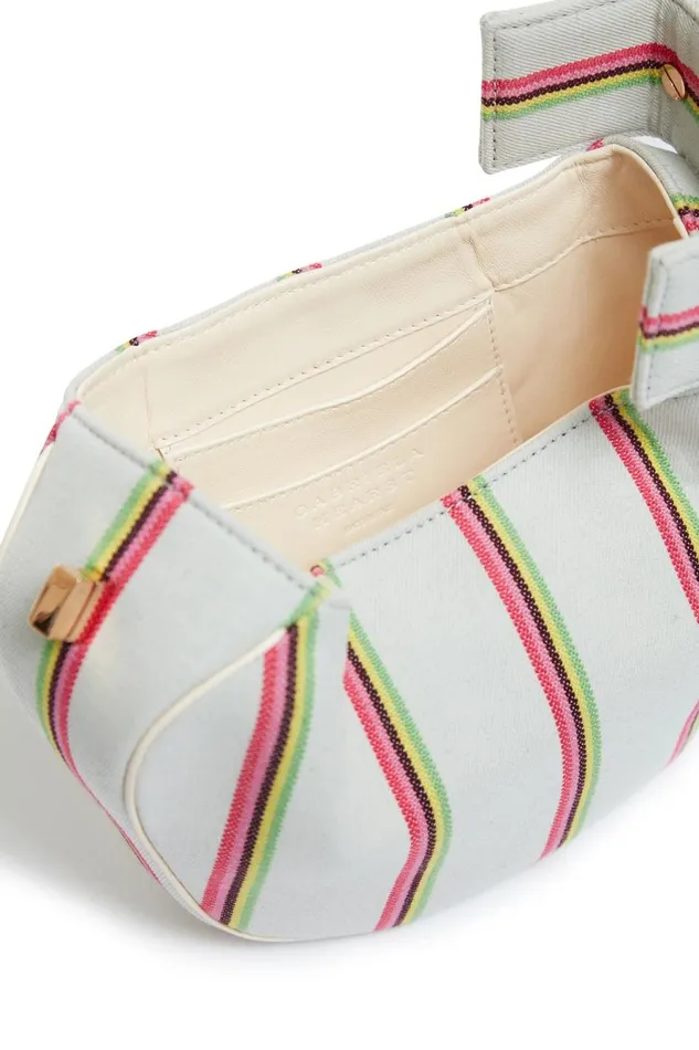 Top Handles Women Gabriela Hearst Striped Demi Bag In Ivory Wool
