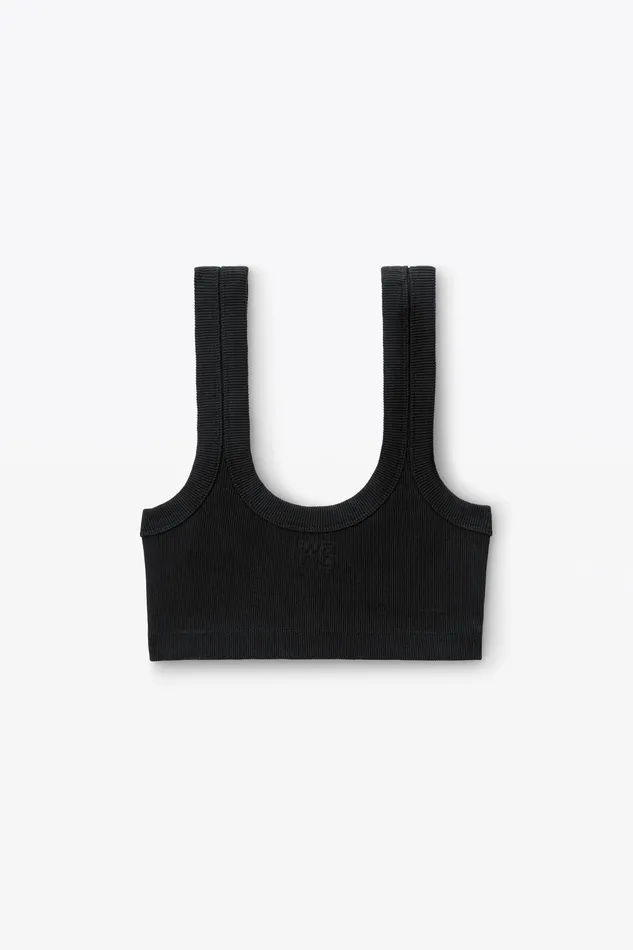 Tops and Shirts Women Alexander Wang Embossed Logo Tank Bra