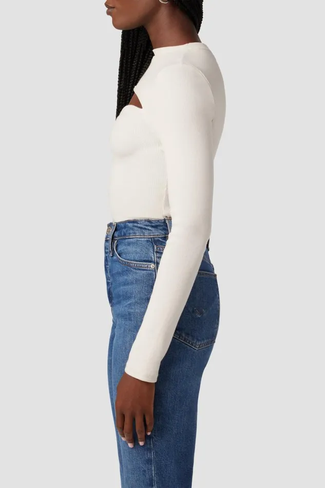 Tops and Sweaters Women Hudson Jeans Sweetheart Cut Out Bodysuit Moonbeam Tops and Sweaters Women Hudson Jeans Sweetheart Cut Out Bodysuit Moonbeam