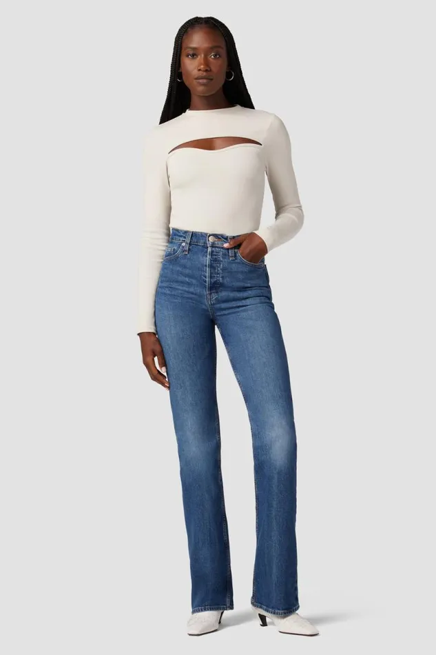 Tops and Sweaters Women Hudson Jeans Sweetheart Cut Out Bodysuit Moonbeam Tops and Sweaters Women Hudson Jeans Sweetheart Cut Out Bodysuit Moonbeam