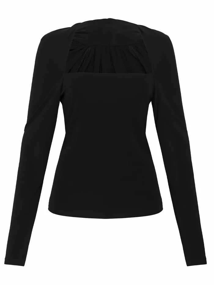 Tops Esse Studios 8211 Odessa Square Top in Black 8211 The UNDONE Women